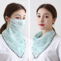 Été femmes en mousseline de soie multifonctionnel protège-cou respirateur écharpe voile UV protéger et écharpe femmes